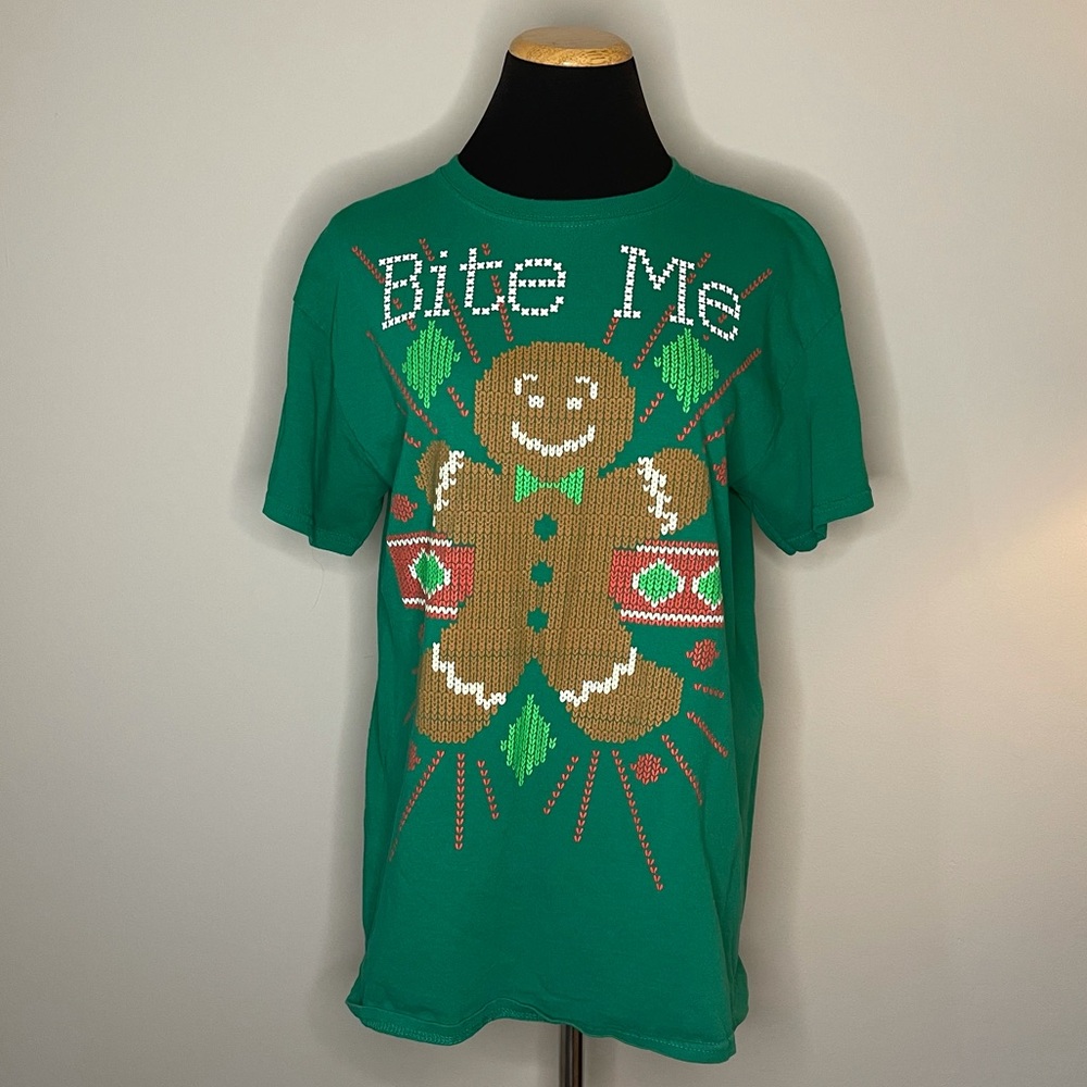 Bite Me Gingerbread Christmas Shirt